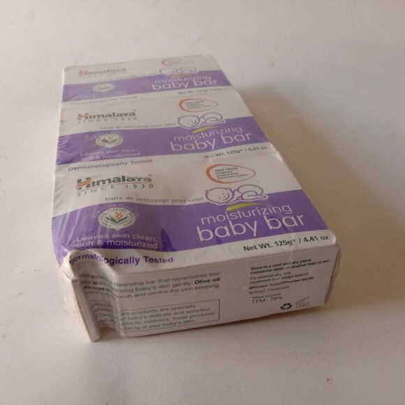 3 Pack Himalaya Moisturizing Baby Bar Soap Almond & Olive Oil 4.41 oz 125 g New - Picture 8 of 10